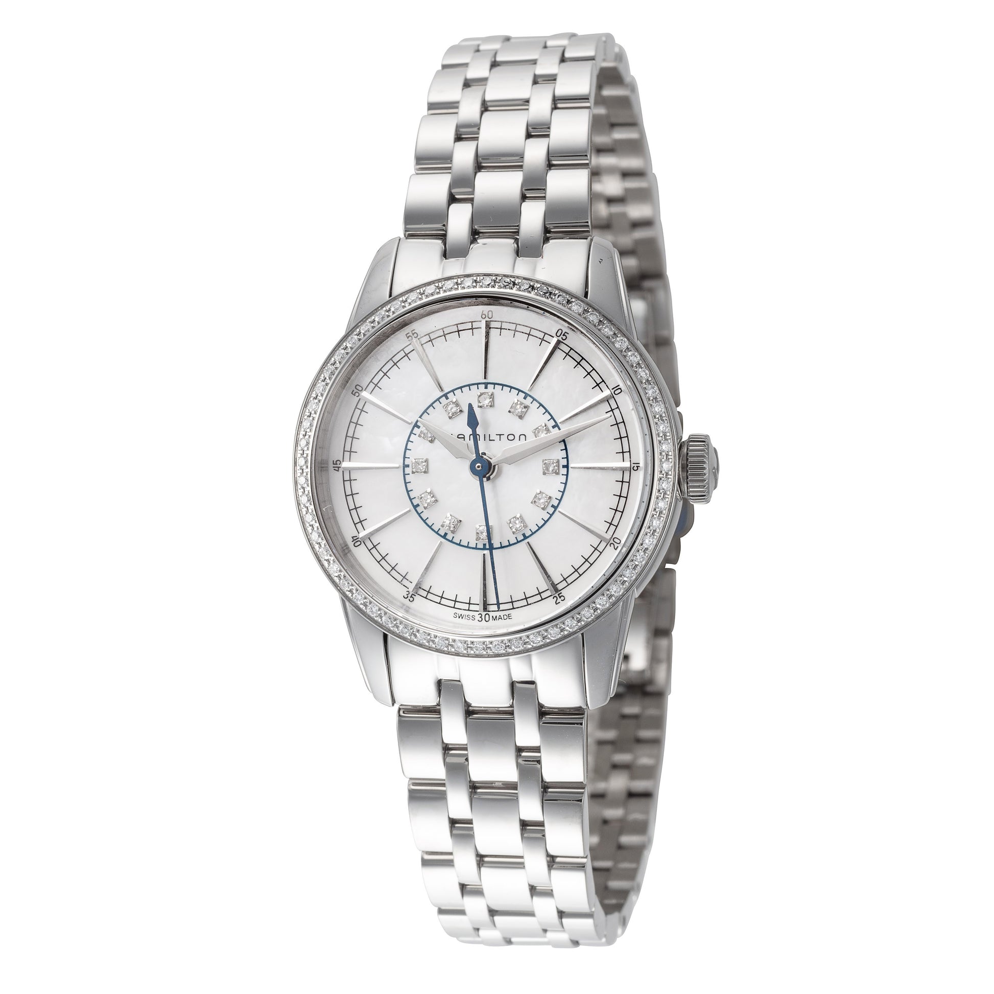 title:Hamilton Women's American Classic Railroad 28mm Quartz Watch H40391191;color:Silver