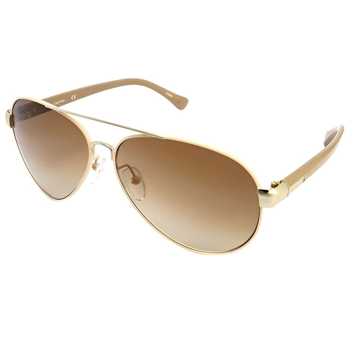 Calvin Klein Women's 62mm Gold and Beige Sunglasses CK1209SA-714 - Ruumur