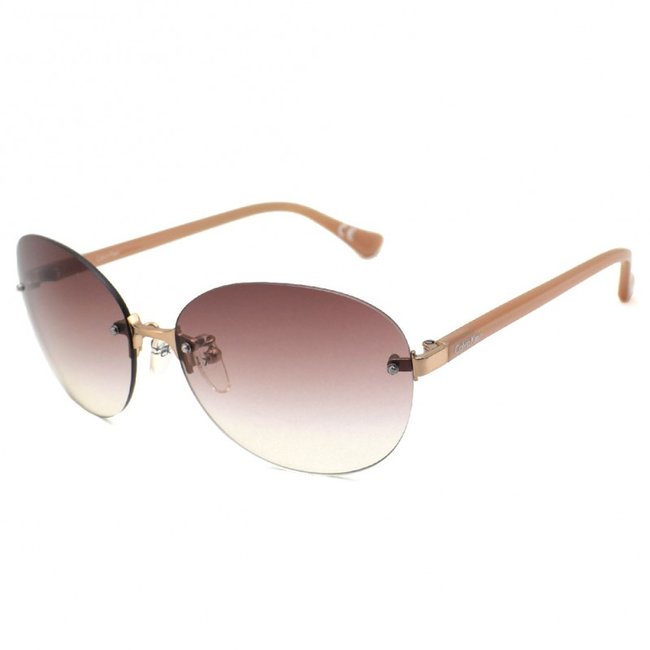 title:Calvin Klein Women's 58mm White Sunglasses CK1223SA-210;color:White Frame, Brown Gradient Lens