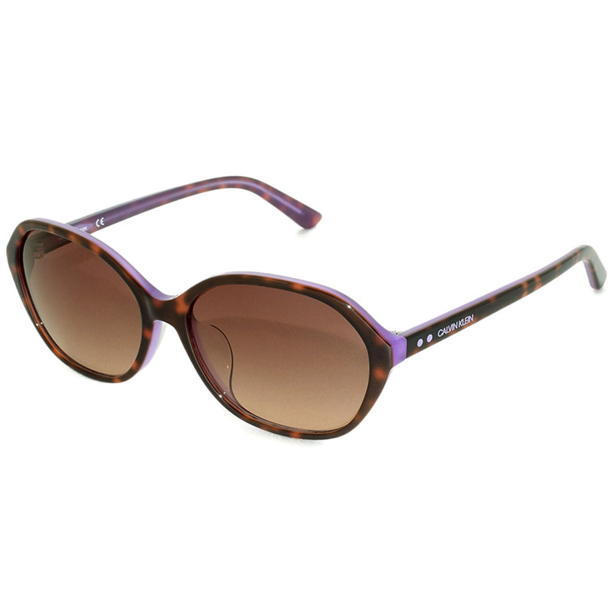 Calvin Klein Women's 57mm Havana and Purple Sunglasses CK18524SA-238 - Ruumur