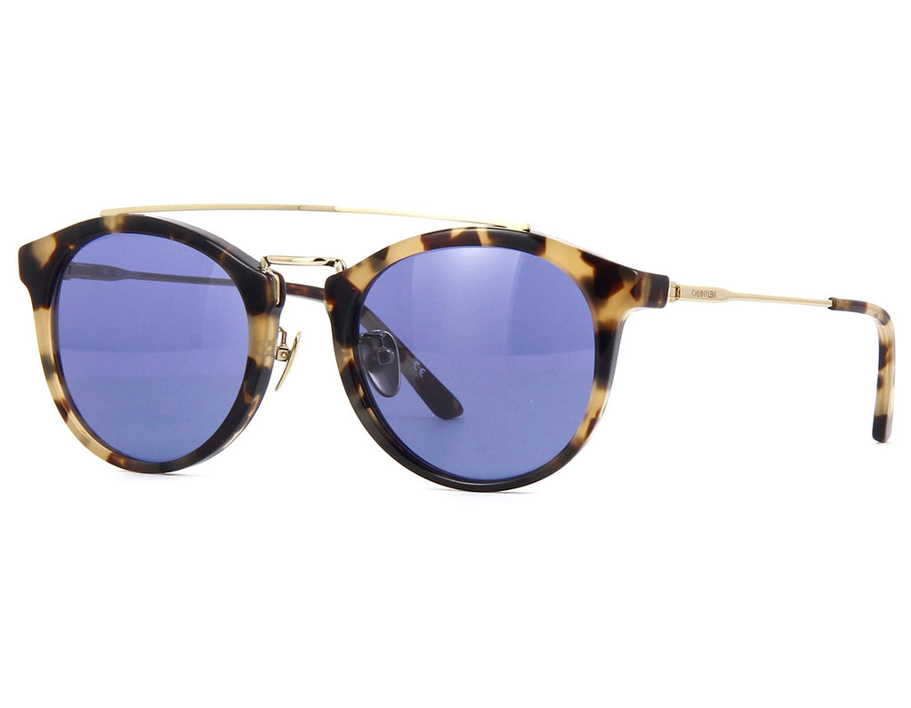 title:Calvin Klein Women's 53mm Tortoise Sunglasses CK18720S-244;color:Tortoise Frame, Blue Lens