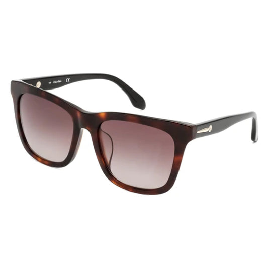 title:Calvin Klein Women's 56mm Havana Sunglasses CK4300SA-220;color:Havana Frame, Brown Gradient Lens