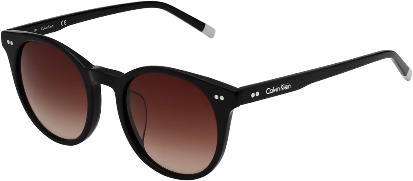 title:Calvin Klein Men's 50mm Black Sunglasses CK4347SA-001;color:Black Frame, Grey Gradient Lens