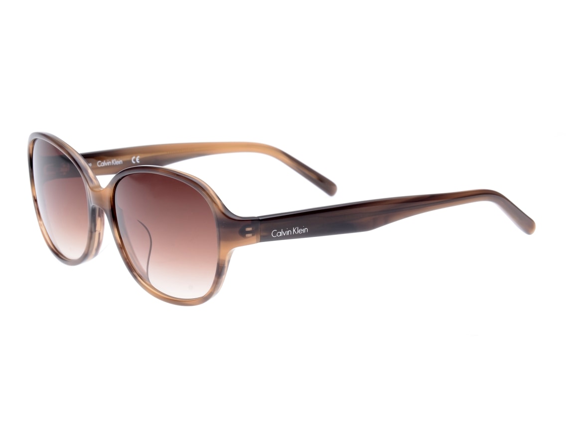 title:Calvin Klein Women's 56mm Havana Sunglasses CK4349SA-231;color:Havana Frame, Brown Gradient Lens