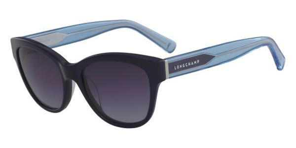 title:Longchamp Women's 54mm Navy Sunglasses LO618S-424;color:Navy Frame, Grey Gradient Lens