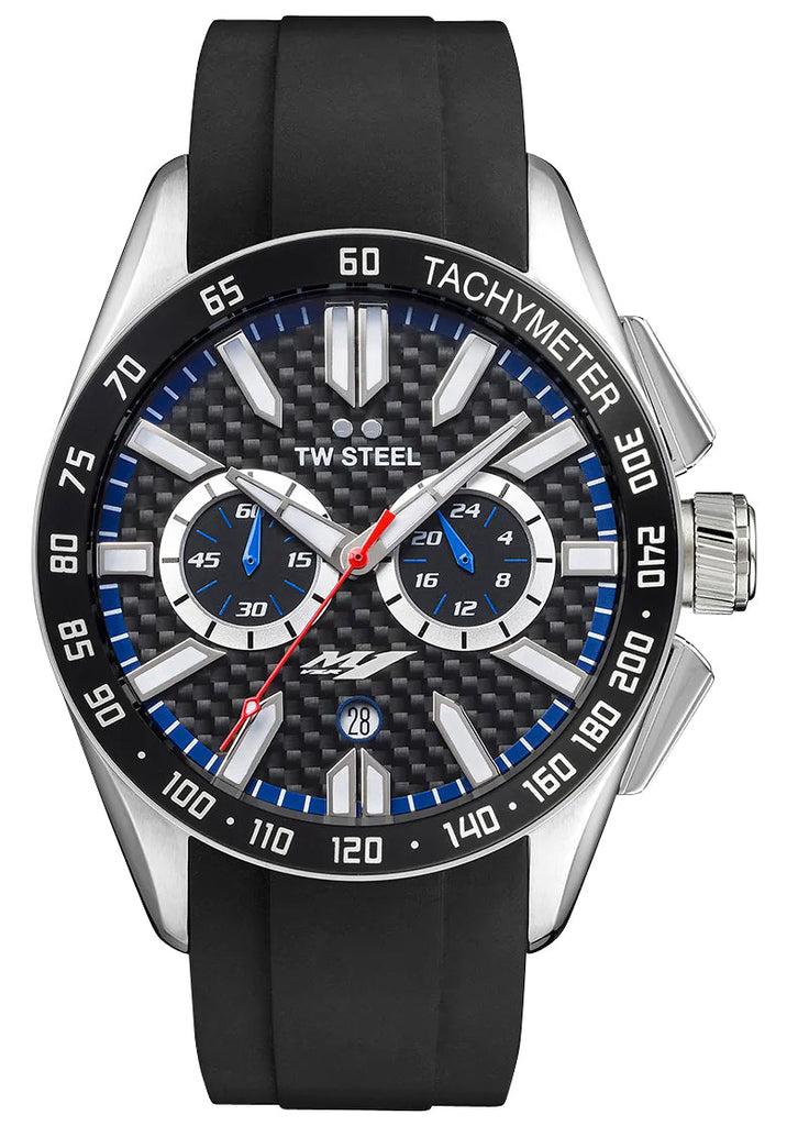 title:TW Steel Men's Yamaha Factory Racing 46mm Quartz Chronograph Watch GS2;color:Black