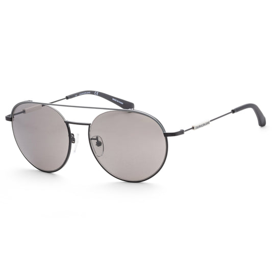 title:Calvin Klein Men's 56mm Black Sunglasses CKJ18106SA-001;color:Black Frame, Blue Lens