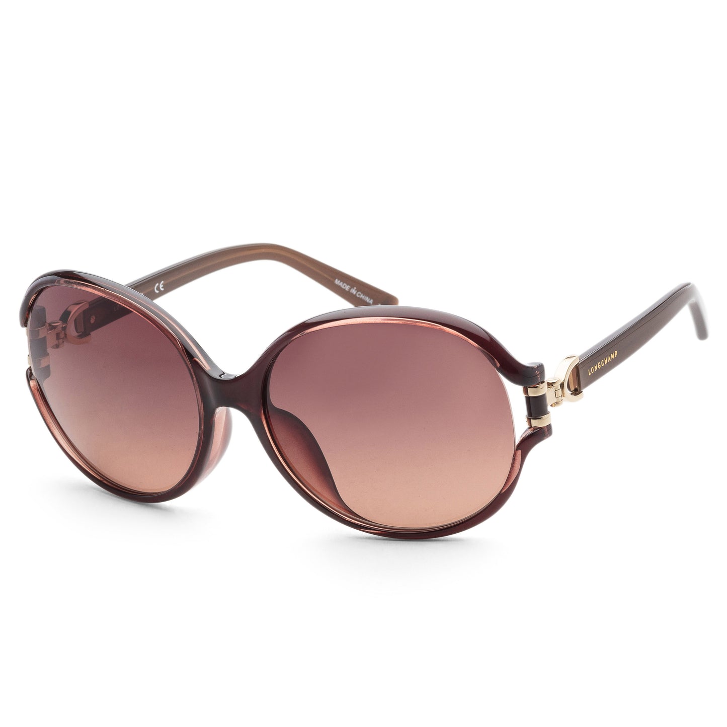 title:Longchamp Women's 61mm Crystal Dark Brown Sunglasses LO629SK-211;color:Crystal Dark Brown Frame, Brown Gradient Lens