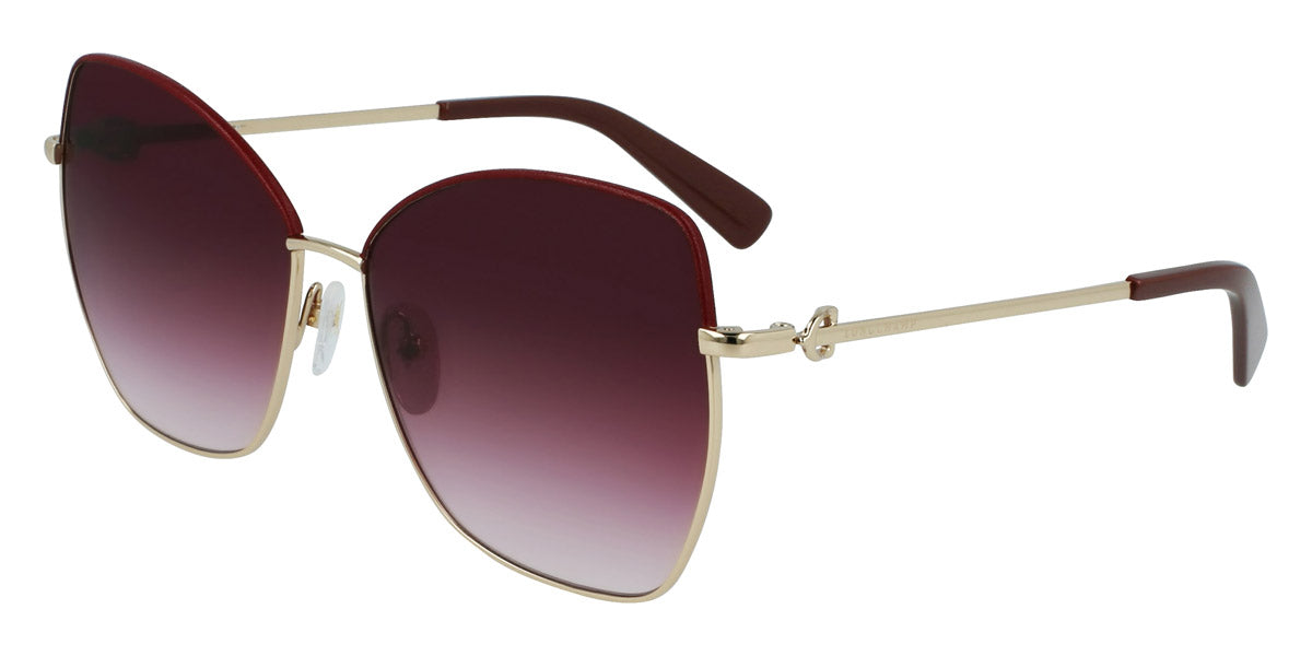 title:Longchamp Women's 60mm Gold Red Sunglasses LO156SL-722;color:Gold Red Frame, Red Gradient Lens