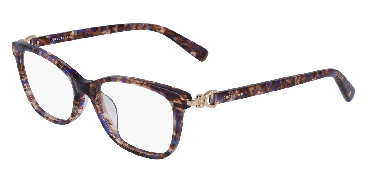 title:Longchamp Women's 51mm Purple Tortoise Opticals LO2633-625;color:Purple Tortoise Frame, Demo Lens