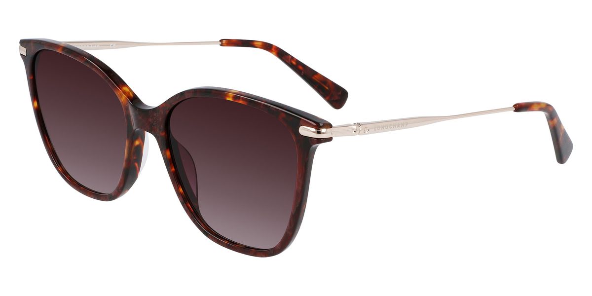 title:Longchamp Women's 54mm Pearly Red Havana Sunglasses LO660S-520;color:Pearly Red Havana Frame, Red Gradient Lens