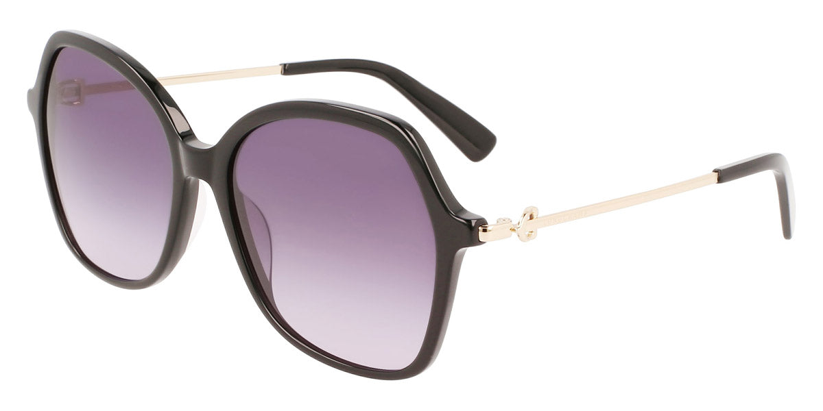 title:Longchamp Women's 57mm Black Sunglasses LO705S-001;color:Black Frame, Blue Gradient Lens