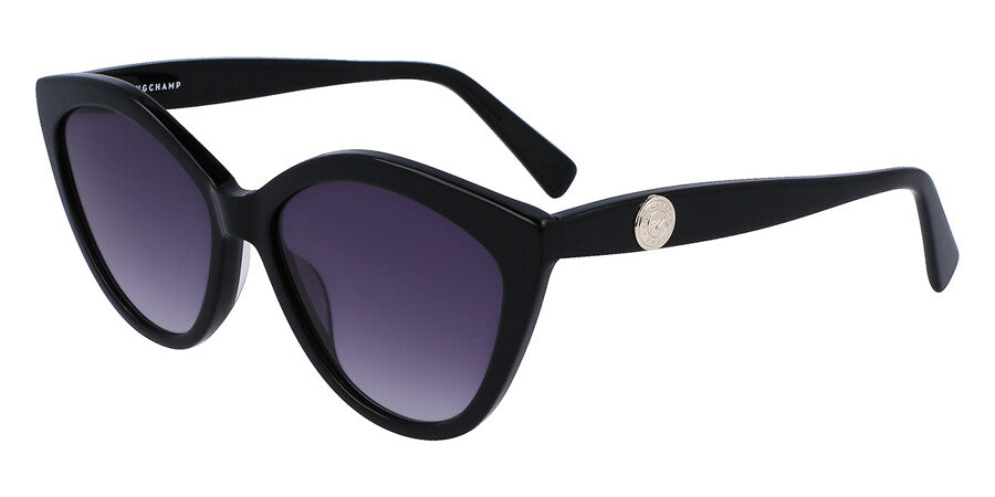 title:Longchamp Women's 56mm Black Sunglasses LO730S-001;color:Black Frame, Grey Gradient Lens