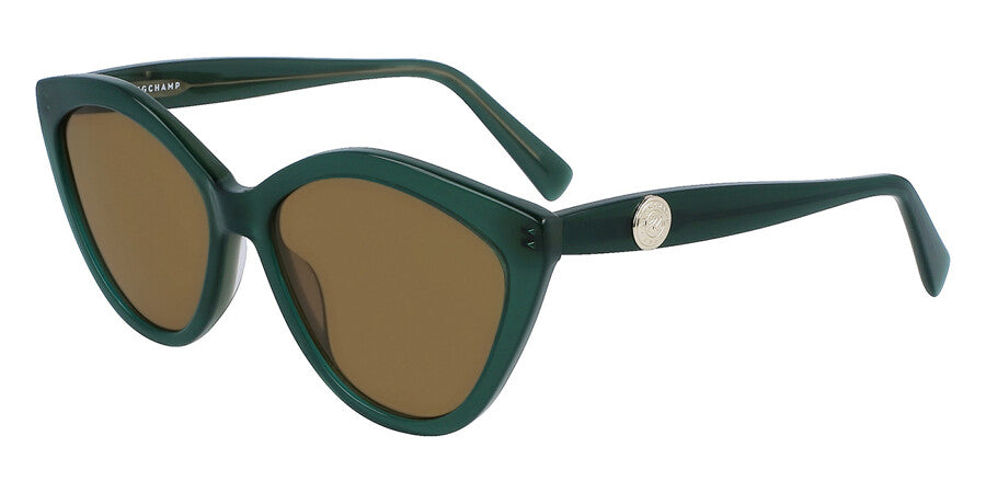 title:Longchamp Women's 56mm Green Sunglasses LO730S-303;color:Green Frame, Brown Lens