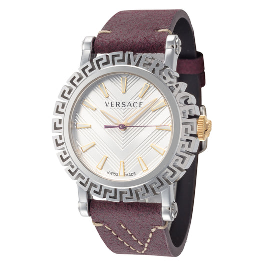 title:Versace Men's VE6D00123 Greca Glam 40mm Quartz Watch;color:Brown