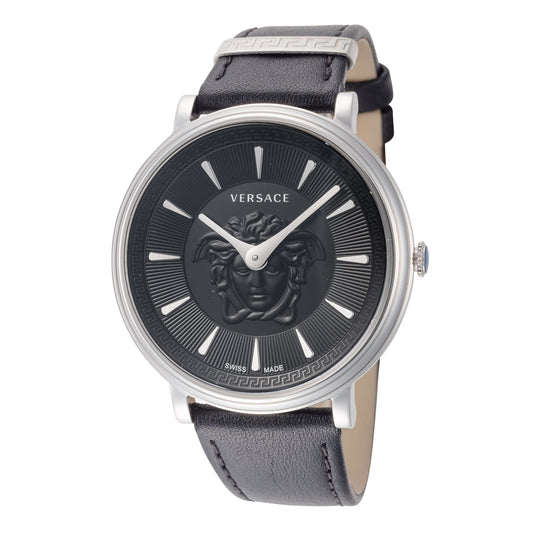 title:Versace Women's VE8102619 V-Circle 38mm Quartz Watch;color:Black