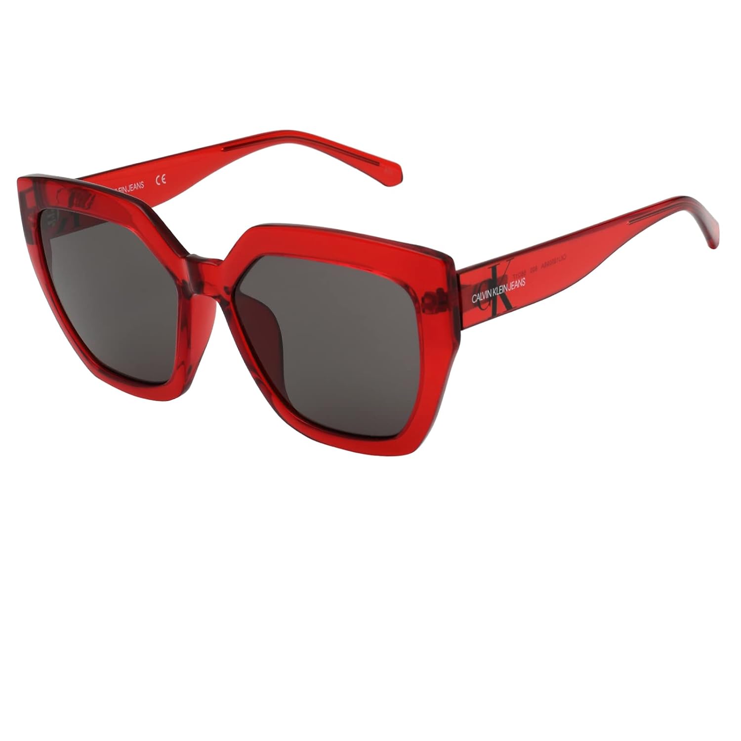 title:Calvin Klein Women's 56mm Red Sunglasses CKJ18509SA-600;color:Red Frame, Grey Lens