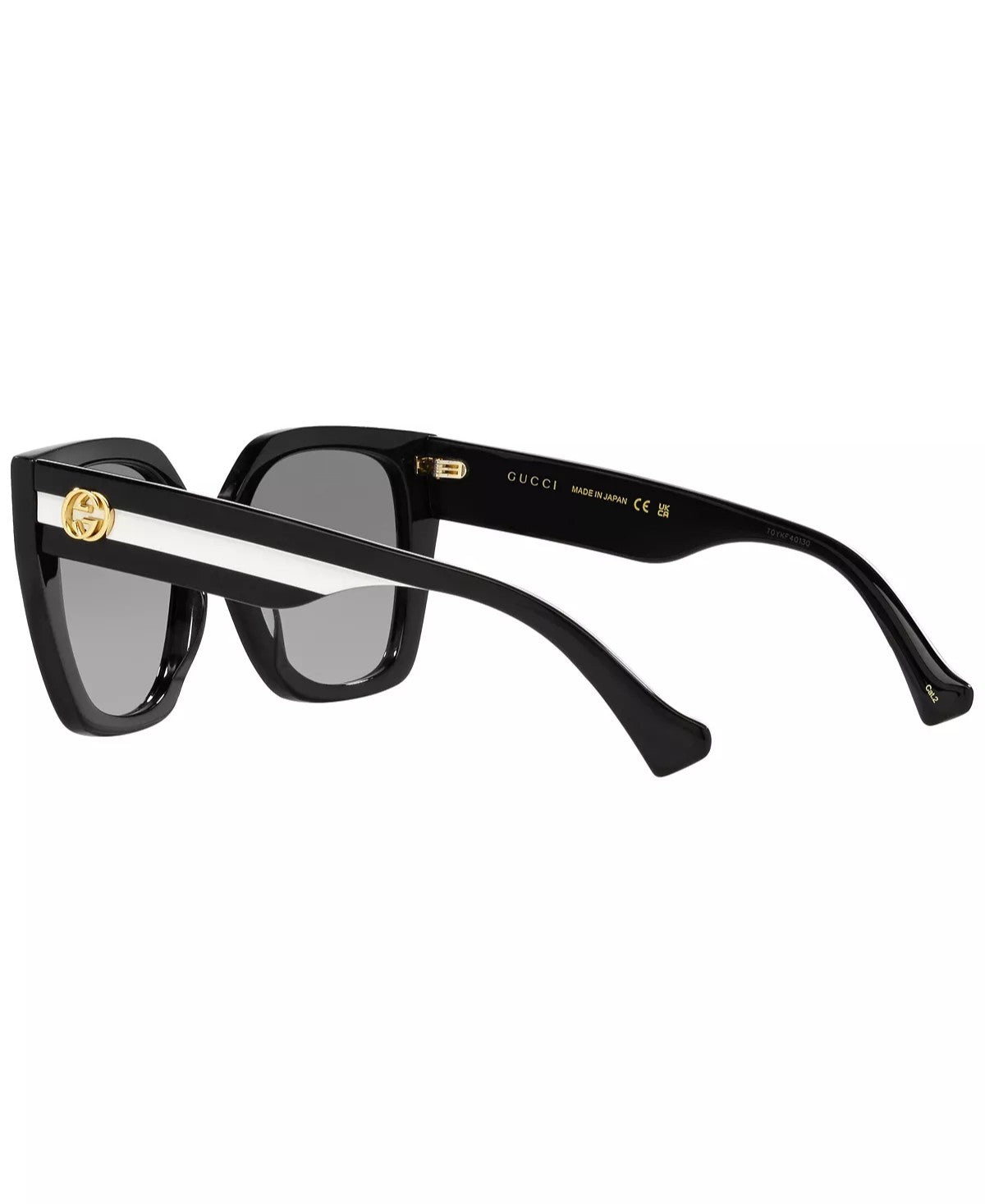 Gucci Butterfly Sunglasses Black/Grey Gradient/White 55mm