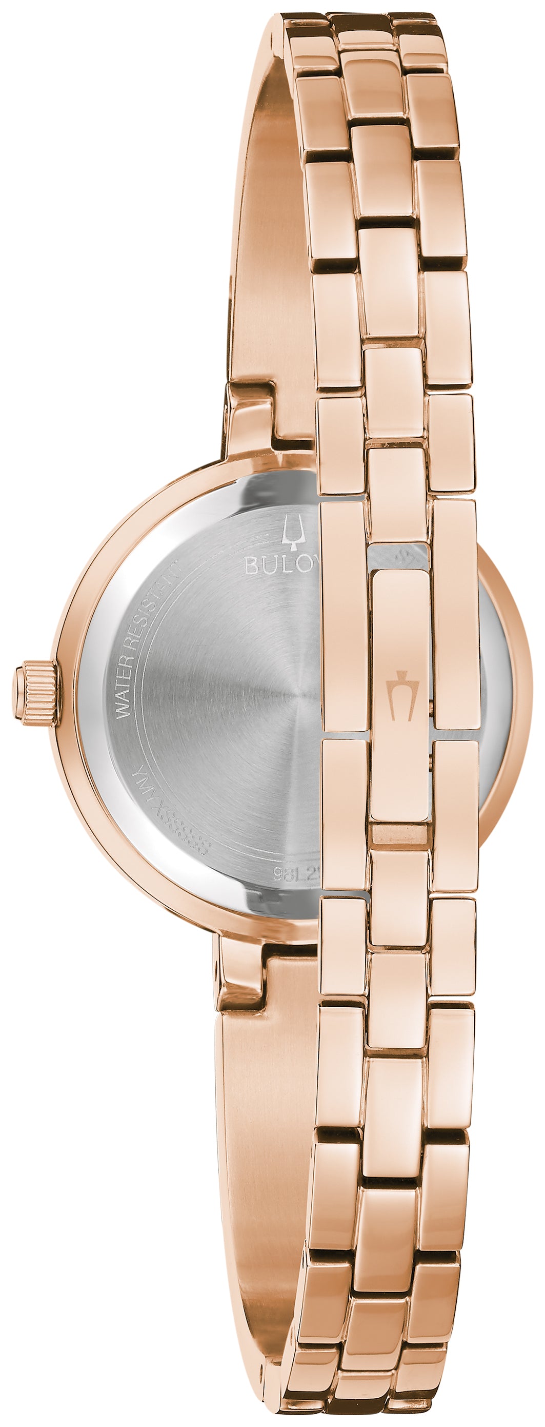 title:Bulova Women's Classic 26mm Quartz Watch Crystal Bezel 98L298;color:Rose Gold