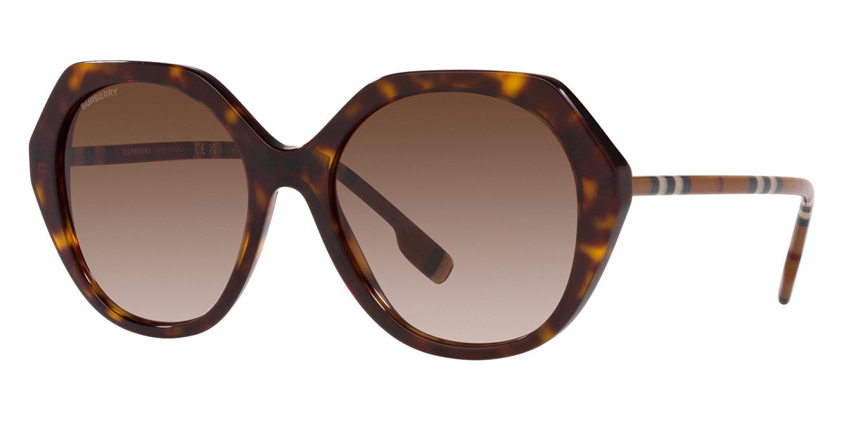 title:Burberry Women's Vanessa 55mm Dark Havana Sunglasses BE4375-401713-55;color:Dark Havana frame, Brown Gradient lens