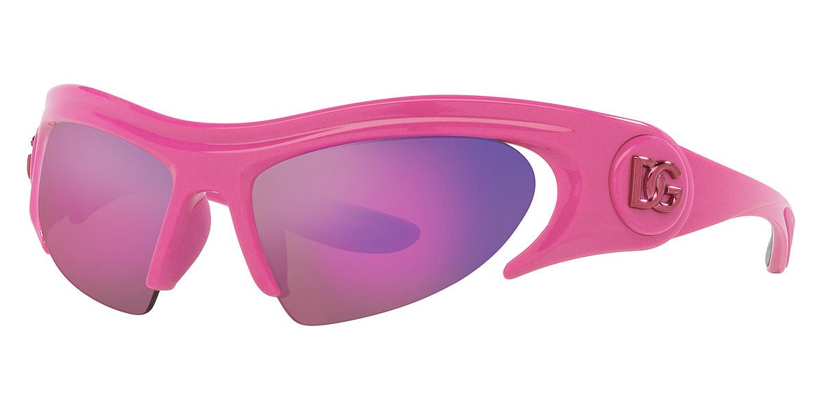 title:Dolce & Gabbana Unisex 58mm Pink Sunglasses DG6192-30984X-58;color:Pink frame, Grey Mirror Violet lens