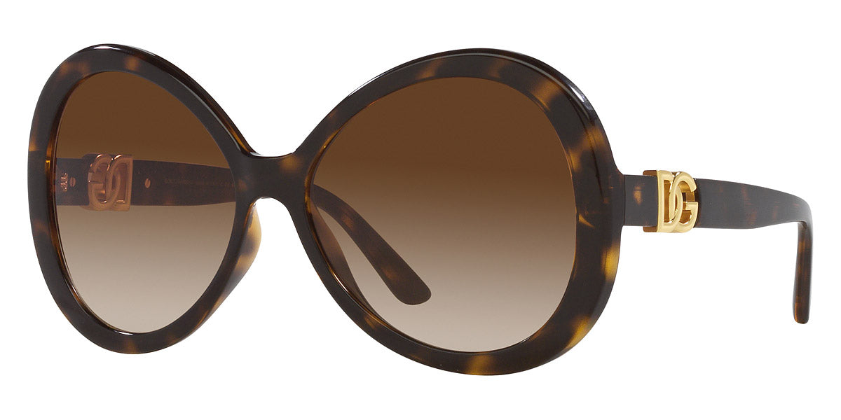 title:Dolce & Gabbana Women's 60mm Havana Sunglasses DG6194U-502-13-60;color:Havana frame, Gradient Brown lens