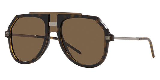 title:Dolce & Gabbana Men's 45mm Havana Sunglasses DG6195-502-73-45;color:Havana frame, Dark Brown lens