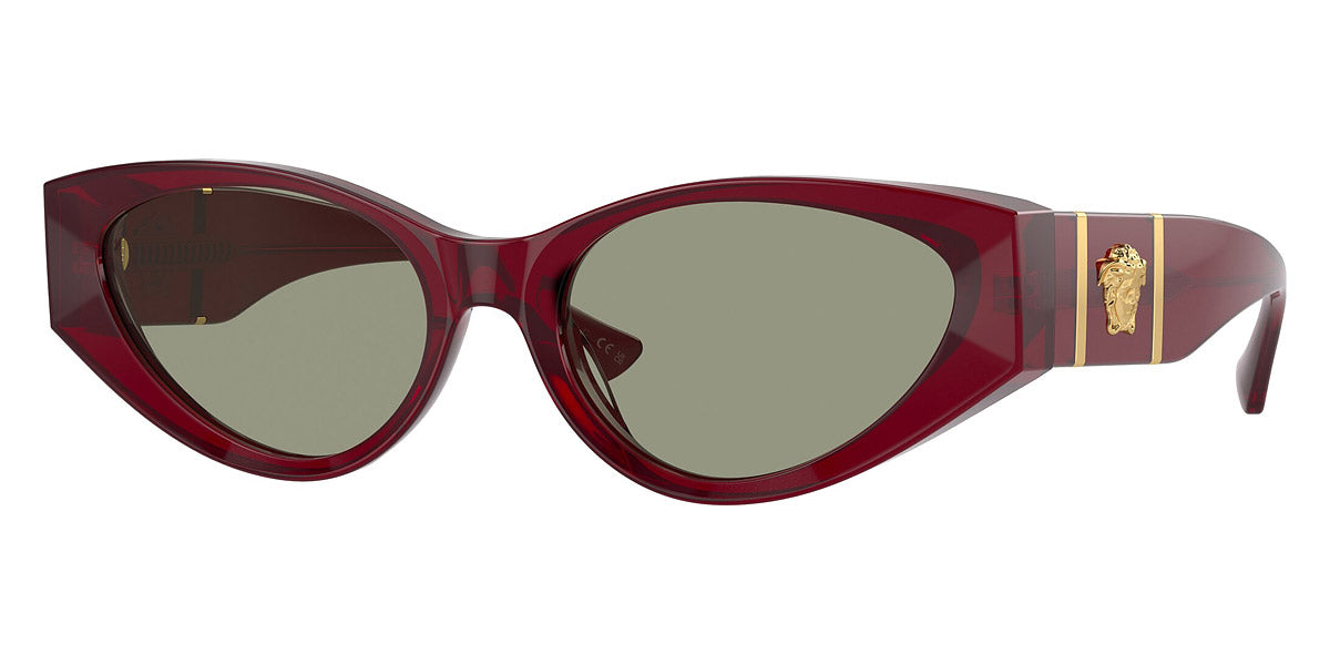 title:Versace Women's 55mm Bordeaux Sunglasses VE4454-5430-2-55;color:Bordeaux frame, Green lens