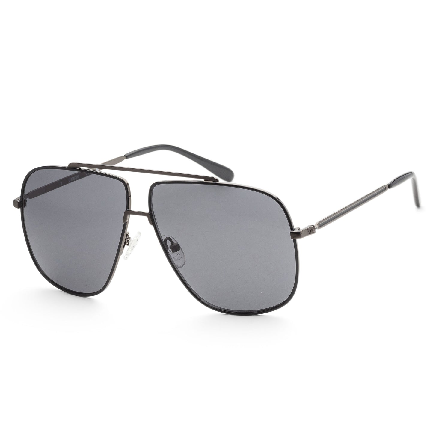 title:Guess Men's 61 mm Shiny Gunmetal  Sunglasses GF0239-08A;color:Shiny Gunmetal frame, Smoke lens