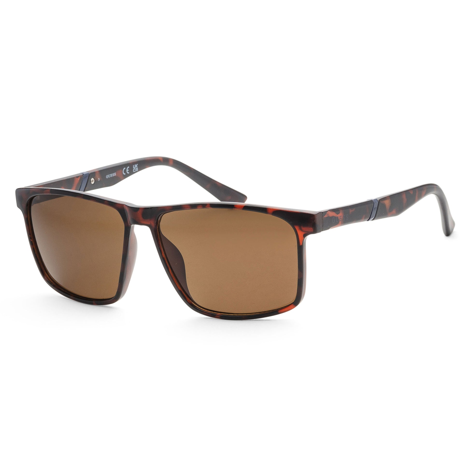 title:Guess Men's 60 mm Dark Havana Sunglasses GF0255-52E;color:Dark Havana frame, Brown lens