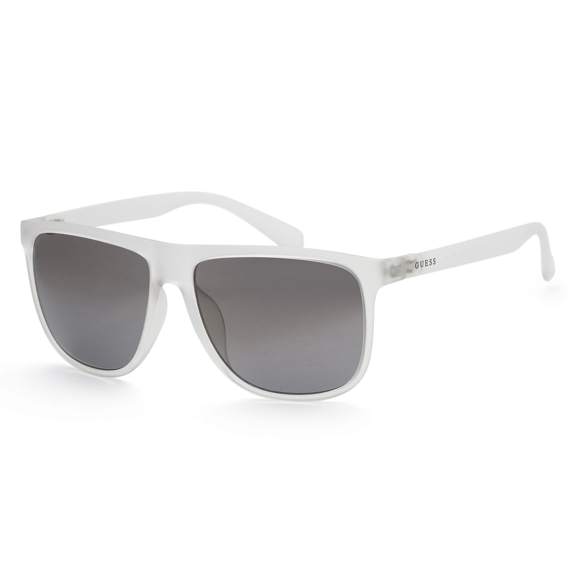 title:Guess Men's 59 mm Crystal Sunglasses GF0270-26B;color:Crystal frame, Smoke Gradient lens