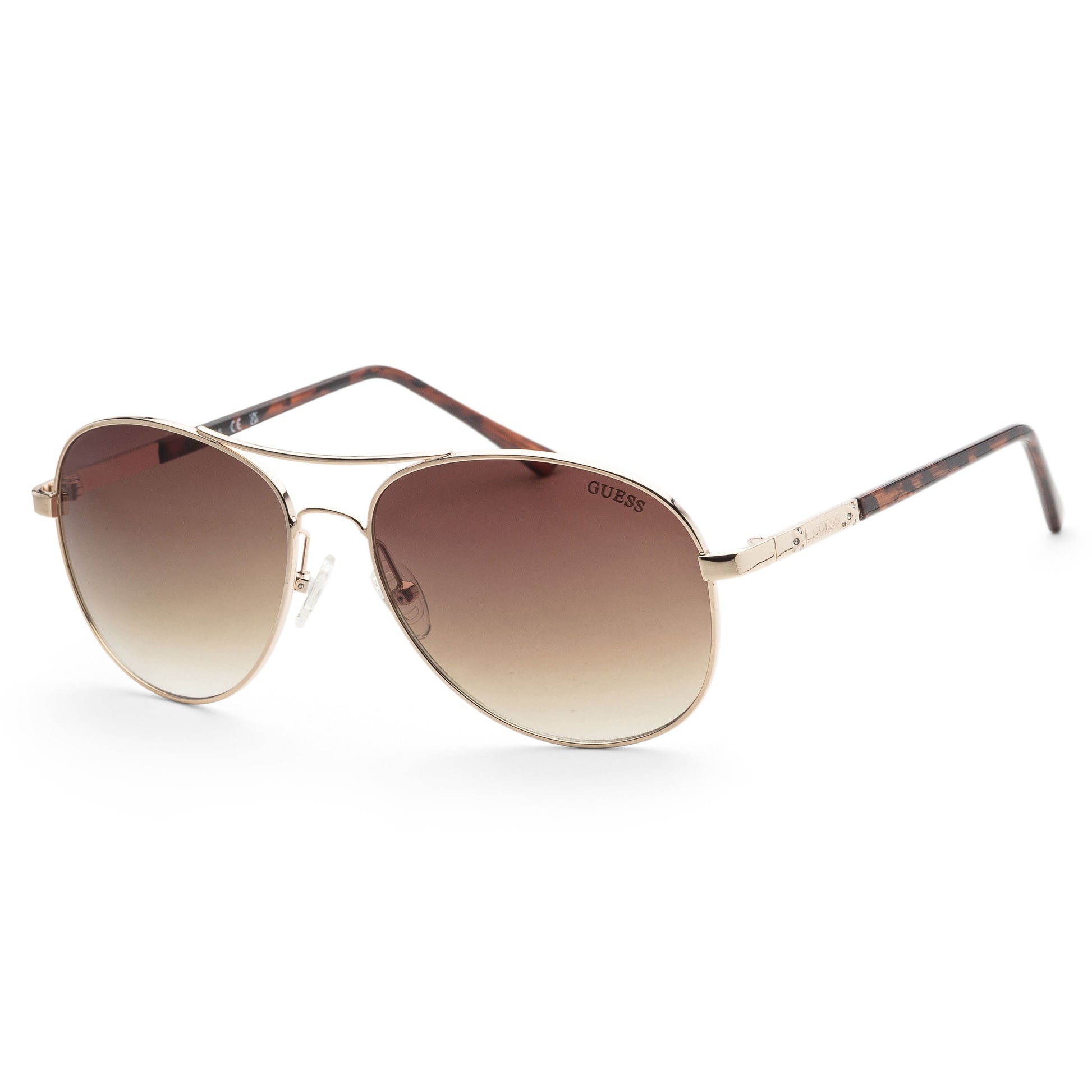 title:Guess Women's 60 mm Gold Sunglasses GF0295-33F;color:Gold frame, Brown Gradient lens