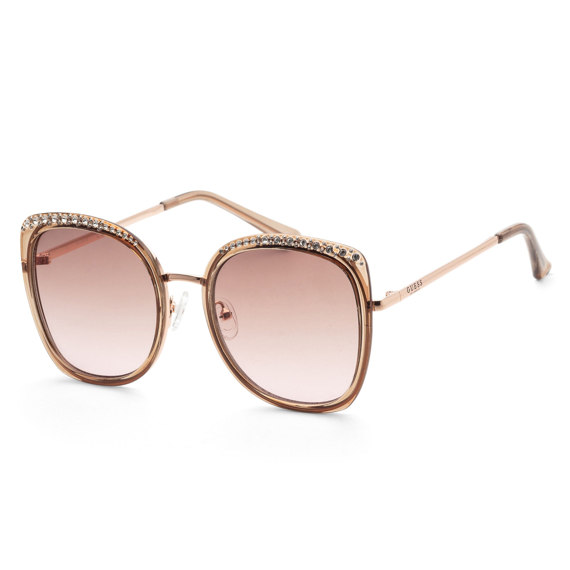 title:Guess Women's 56 mm Matte Light Brown Sunglasses GF0381-46F;color:Matte Light Brown frame, Brown Gradient lens