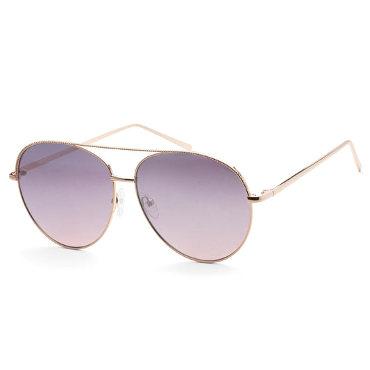 title:Guess Women's 63 mm Shiny Rose Gold Sunglasses GF0391-28U;color:Shiny Rose Gold frame, Bordeaux Mirror lens