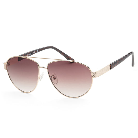 title:Guess Men's 60 mm Gold Sunglasses GF0414-32F;color:Gold frame, Brown Gradient lens