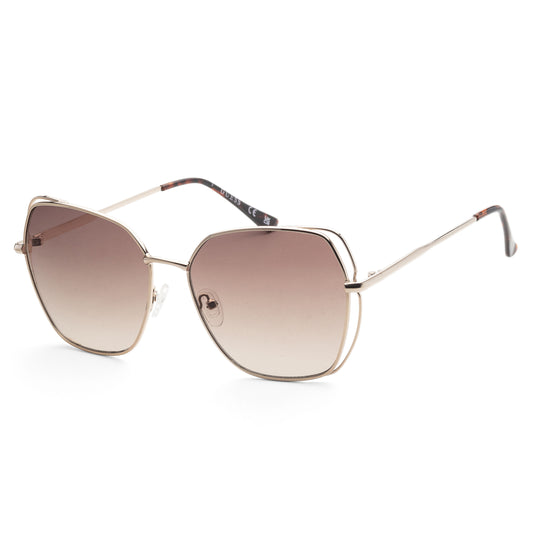 title:Guess Women's 60 mm Gold Sunglasses GF0416-32F;color:Gold frame, Brown Gradient lens