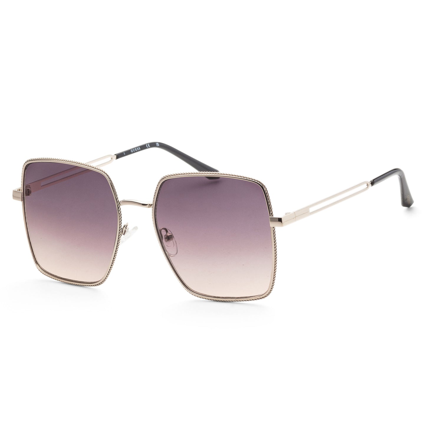 title:Guess Women's 58 mm Gold Sunglasses GF0419-32B;color:Gold frame, Smoke Gradient lens