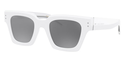 title:Dolce & Gabbana Men's 48mm White Sunglasses DG4413-337440-48;color:White frame, Grey Mirror Black lens