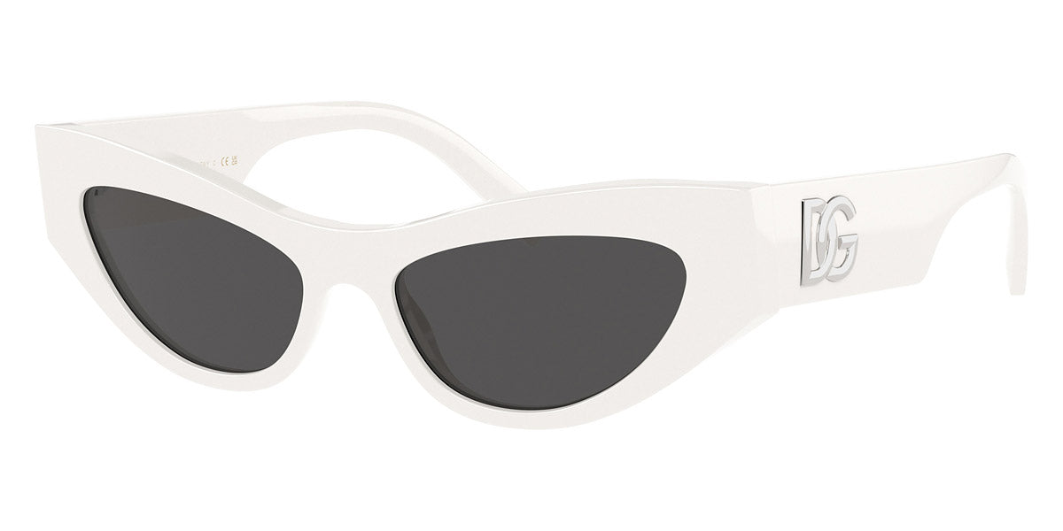 title:Dolce & Gabbana Women's 52mm White Sunglasses DG4450-331287-52;color:White frame, Dark Grey lens