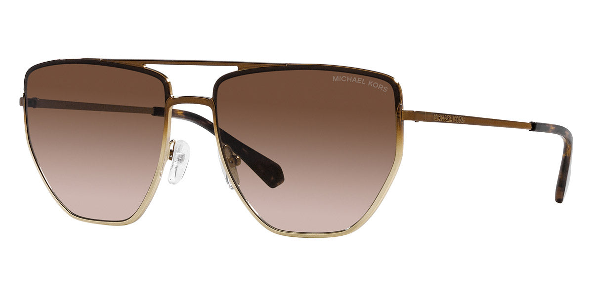 title:Michael Kors Women's 60mm Mink Light Gold Gradient Sunglasses MK1126-101413-60;color:Mink Light Gold Gradient frame, Brown Gradient lens