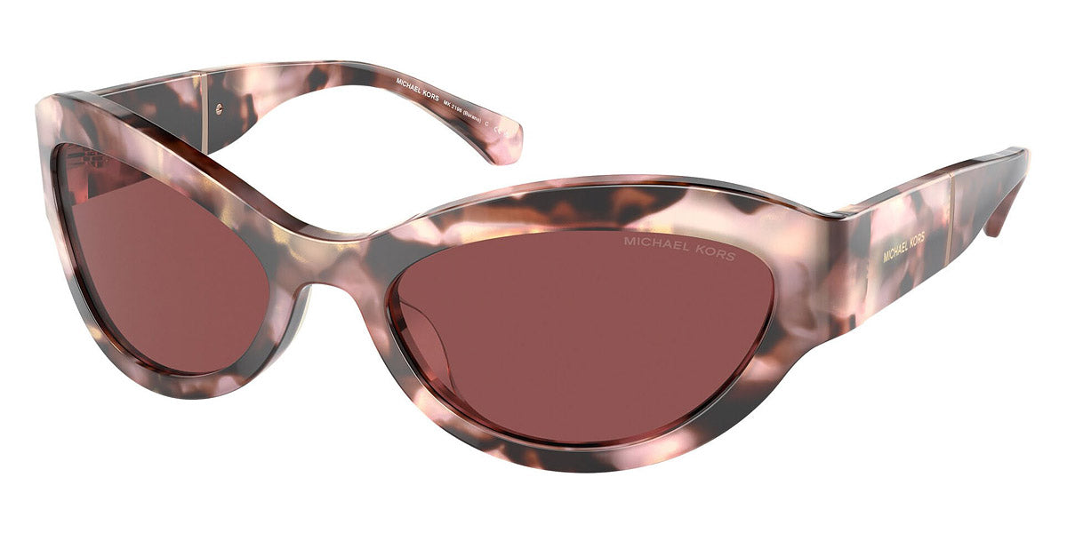 title:Michael Kors Women's 59mm Pink Pearlized Tortoise Sunglasses MK2198-394675-59;color:Pink Pearlized Tortoise frame, Cordovan Solid lens