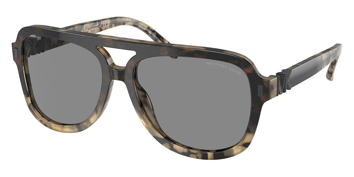 title:Michael Kors Men's 57mm Black Grey Gradient Tort Sunglasses MK2202-39423F-57;color:Black Grey Gradient Tortoise frame, Dark Grey Solid lens