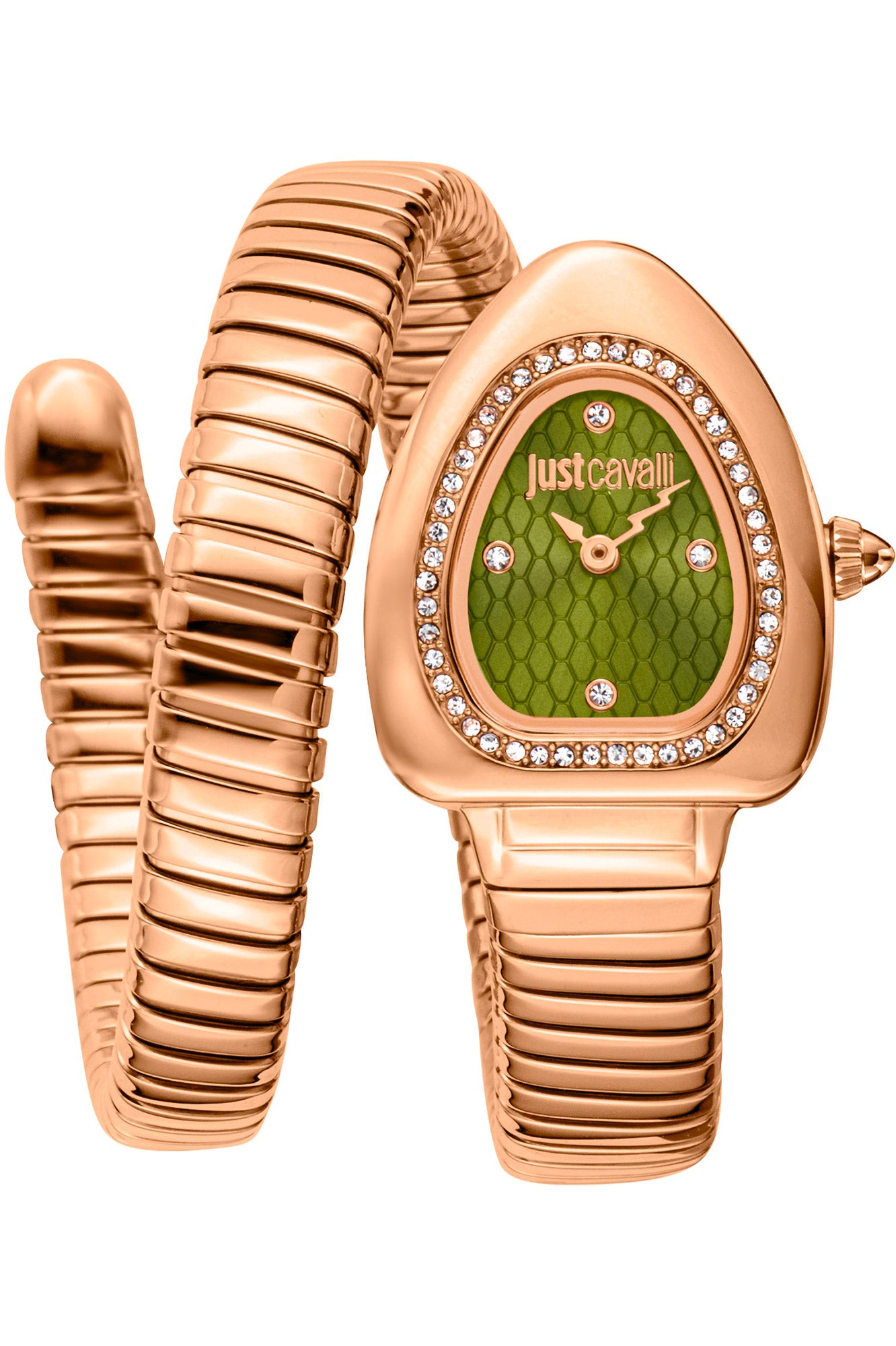 title:Just Cavalli Women's Signature Snake 22mm Quartz Watch JC1L249M0045;color:Rose Gold