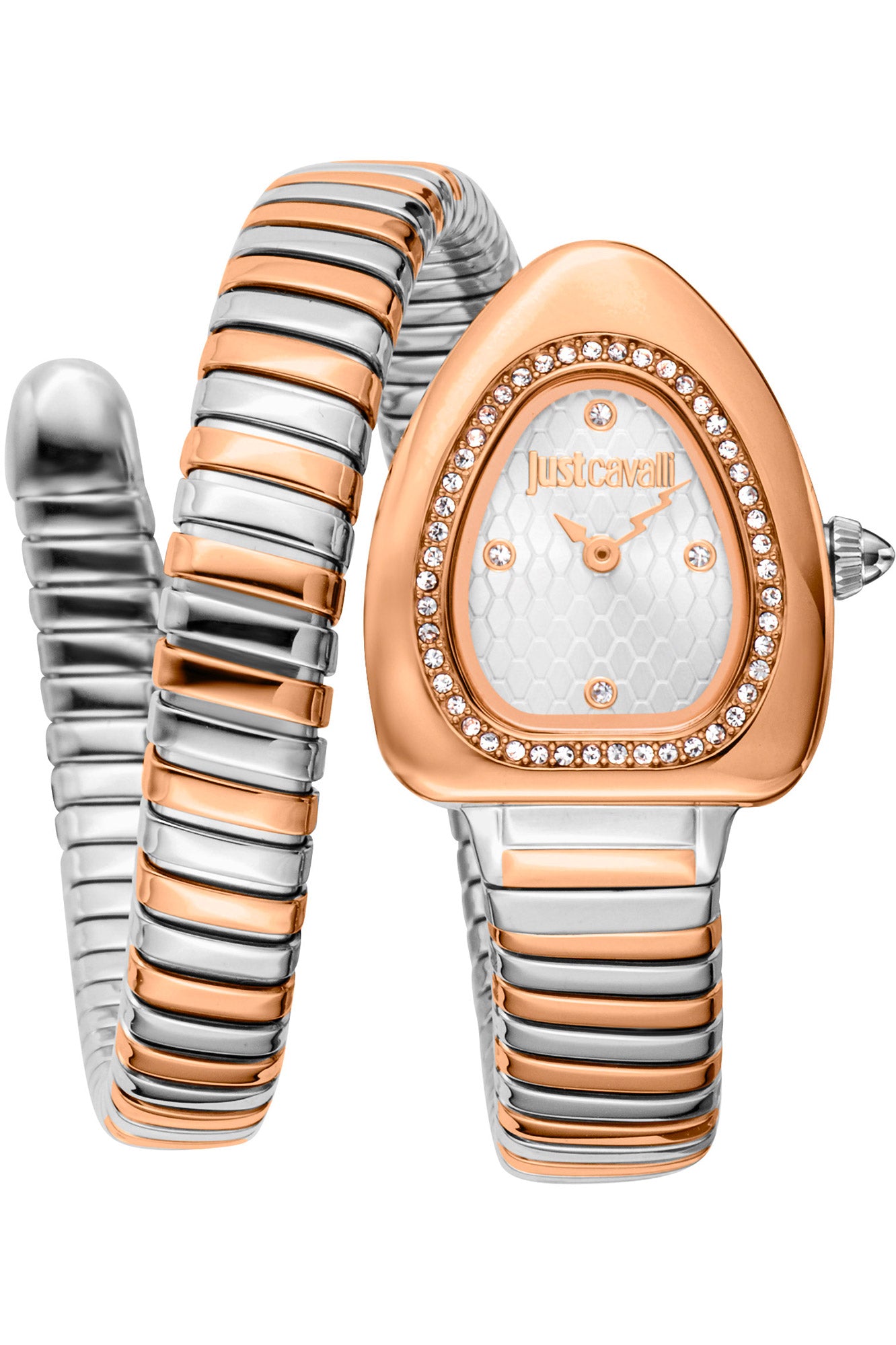 title:Just Cavalli Women's Signature Snake 22mm Quartz Watch JC1L249M0065;color:Rose Gold