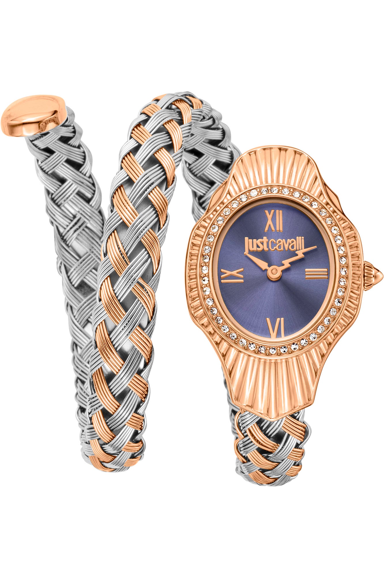 title:Just Cavalli Women's Signature Snake 23mm Quartz Watch JC1L305M0065;color:Rose Gold