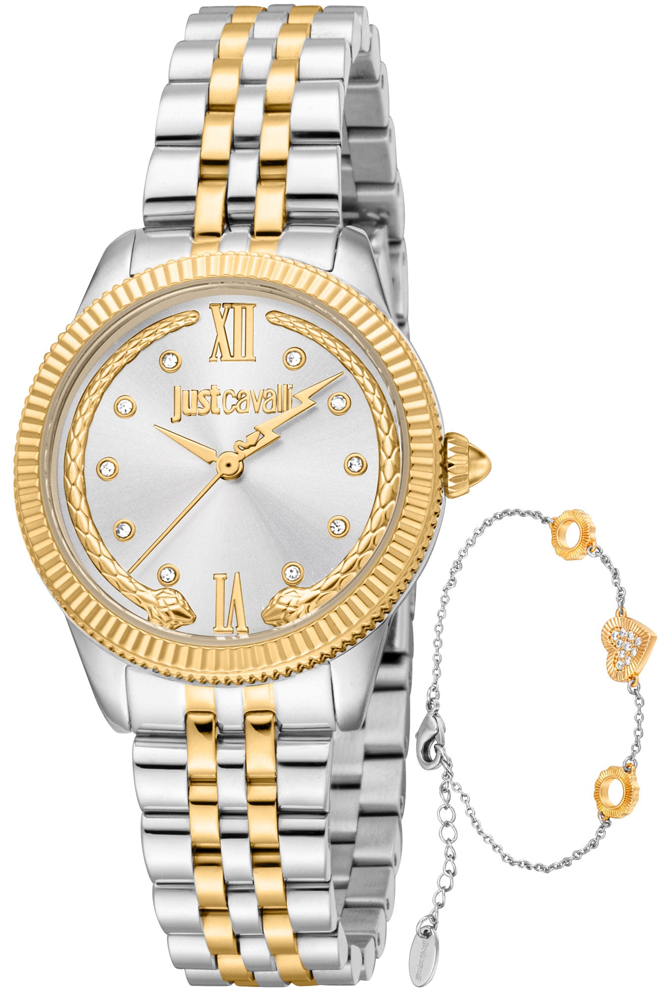 title:Just Cavalli Women's SET Lovestruck Valentines 30mm Quartz Watch JC1L315M0085;color:Gold