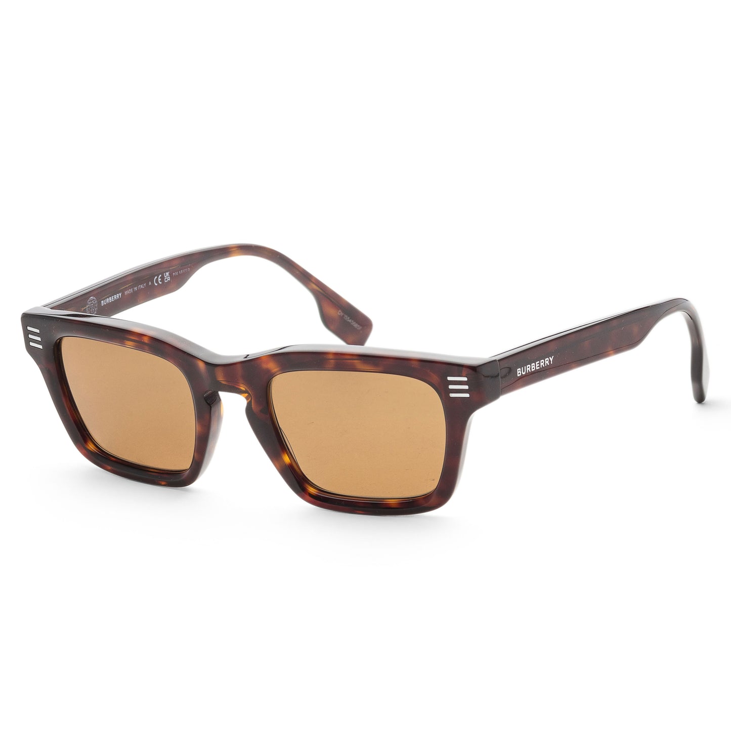 title:Burberry Men's 51mm Dark Havana Sunglasses BE4403-300283-51;color:Dark Havana frame, Brown Polar lens