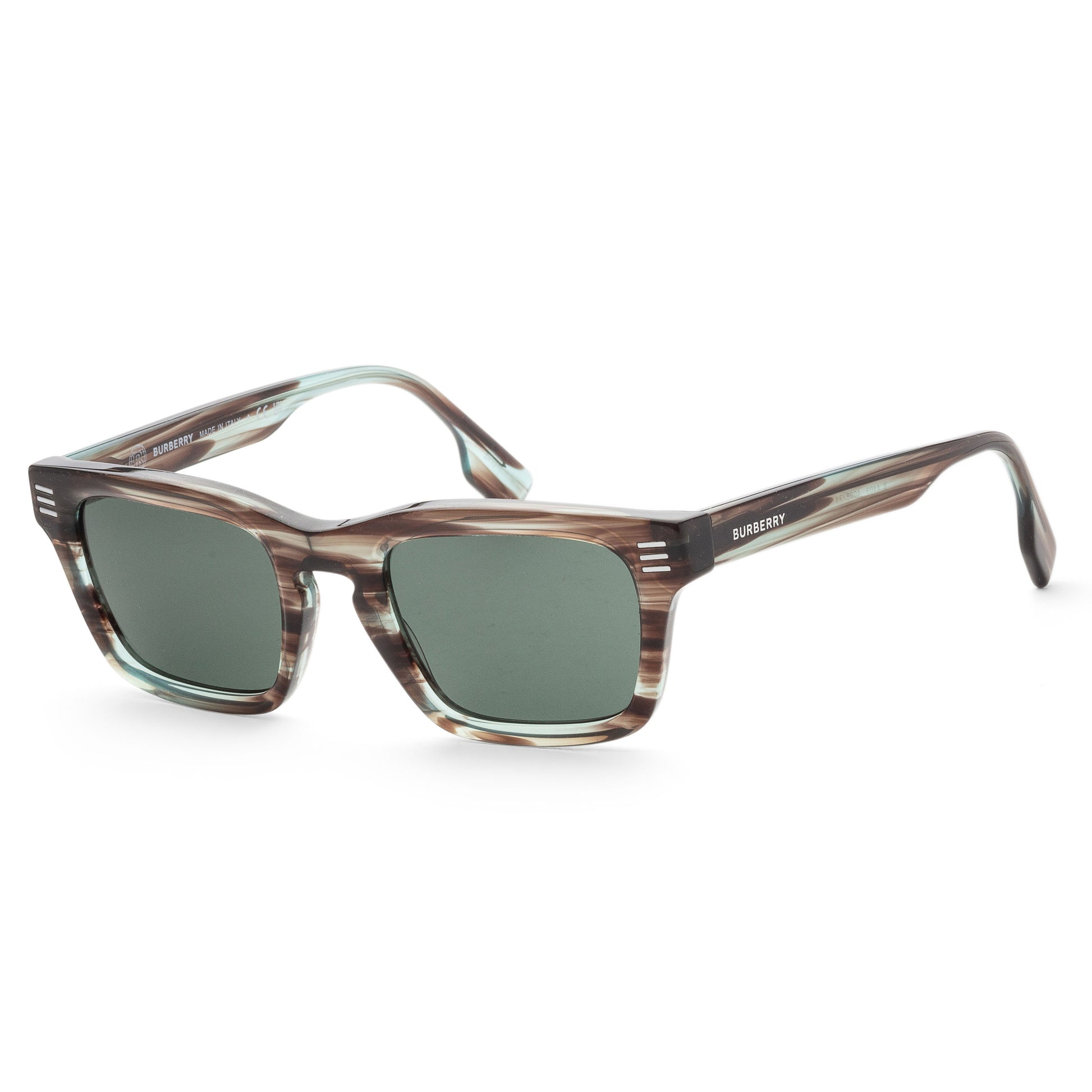 title:Burberry Men's 51mm Green Sunglasses BE4403-409871-51;color:Green frame, Dark Green lens