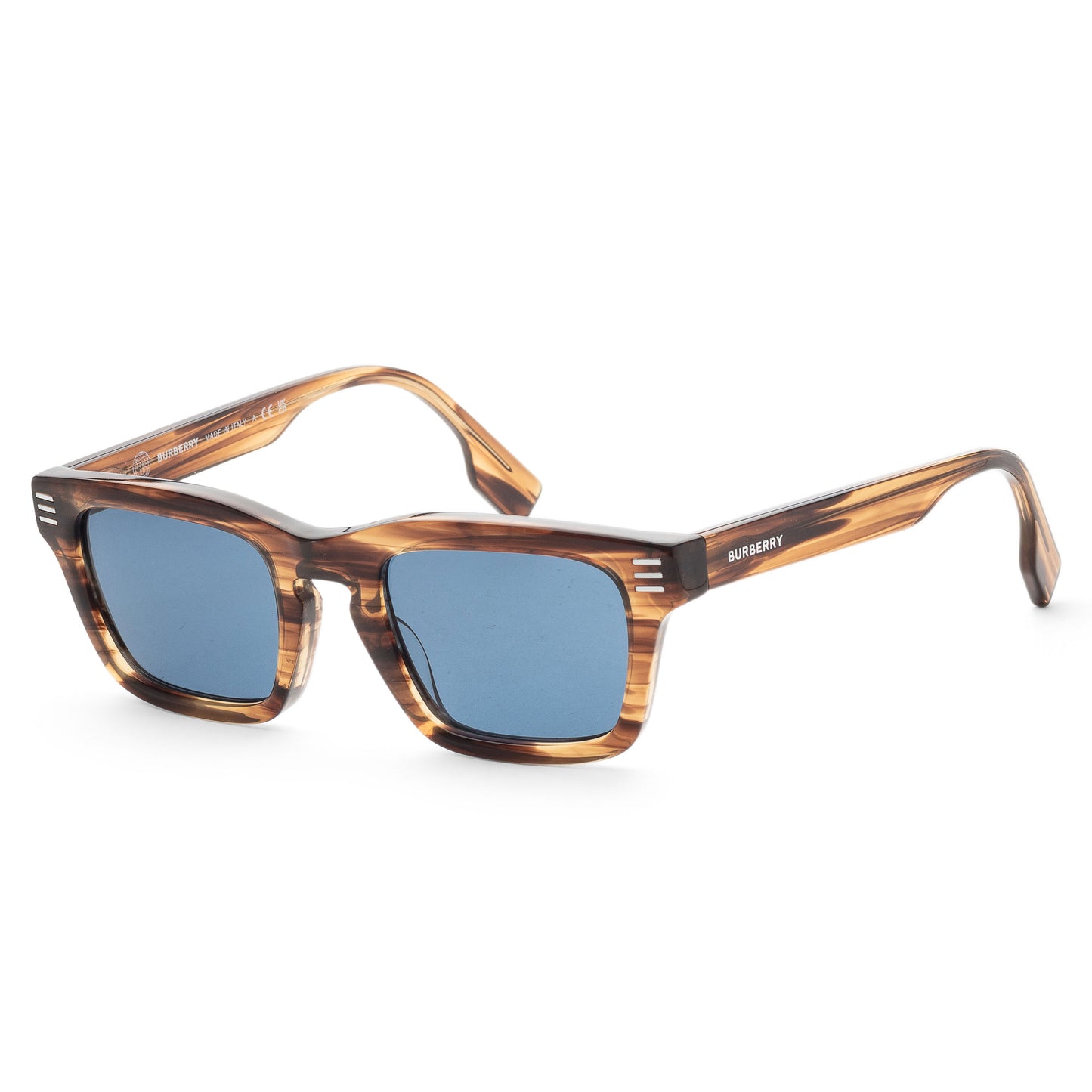 title:Burberry Men's 51mm Brown Sunglasses BE4403F-409680-51;color:Brown frame, Dark Blue lens