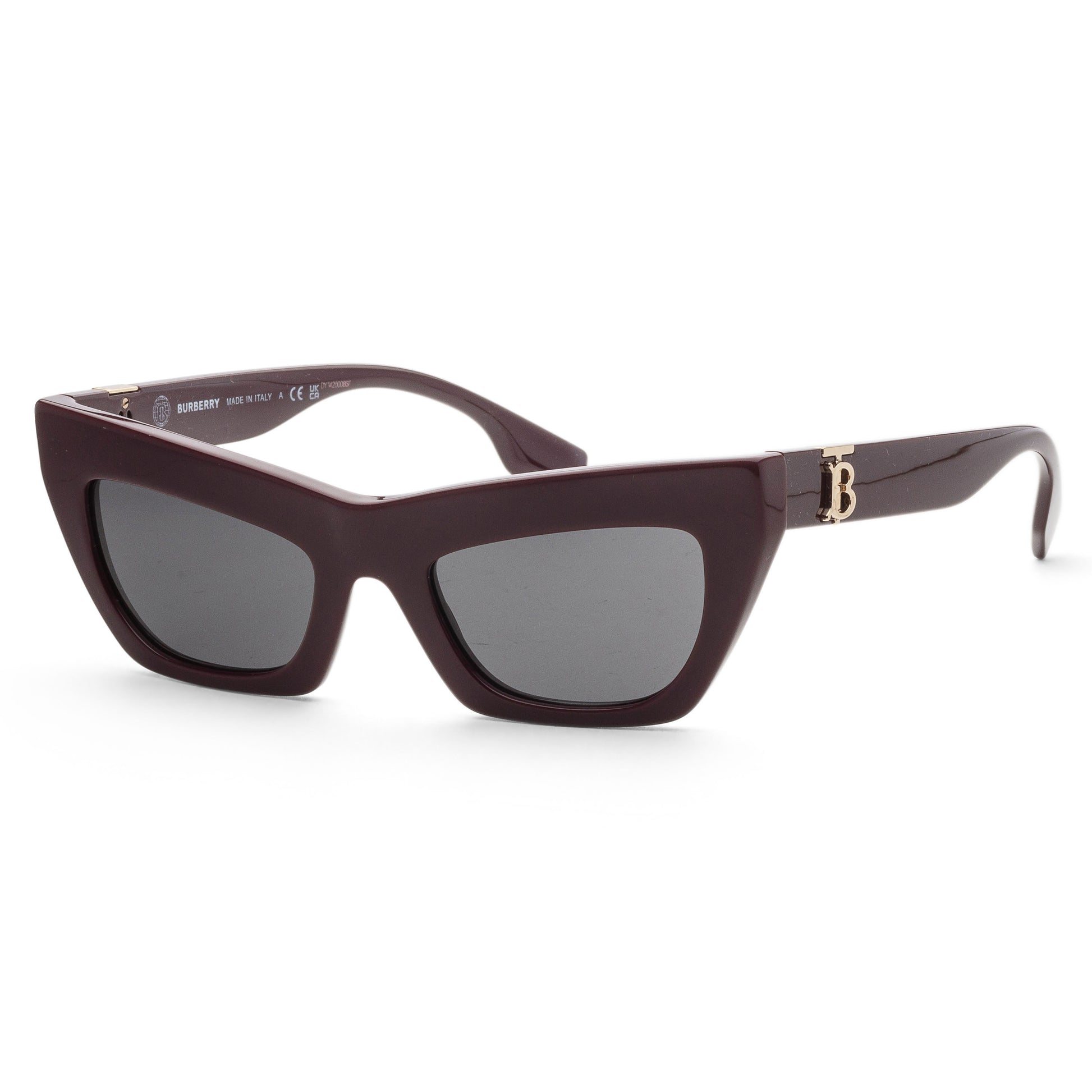 title:Burberry Women's 51mm Bordeaux Sunglasses BE4405-397987-51;color:Bordeaux frame, Dark Grigio lens